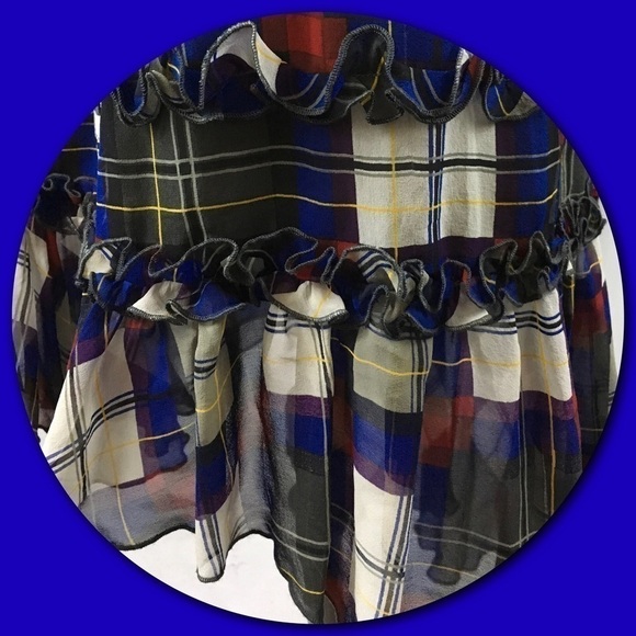 kenzie Pretty 💕Cold Shoulder Hi/Low Plaid Dress💕 - Picture 3 of 5